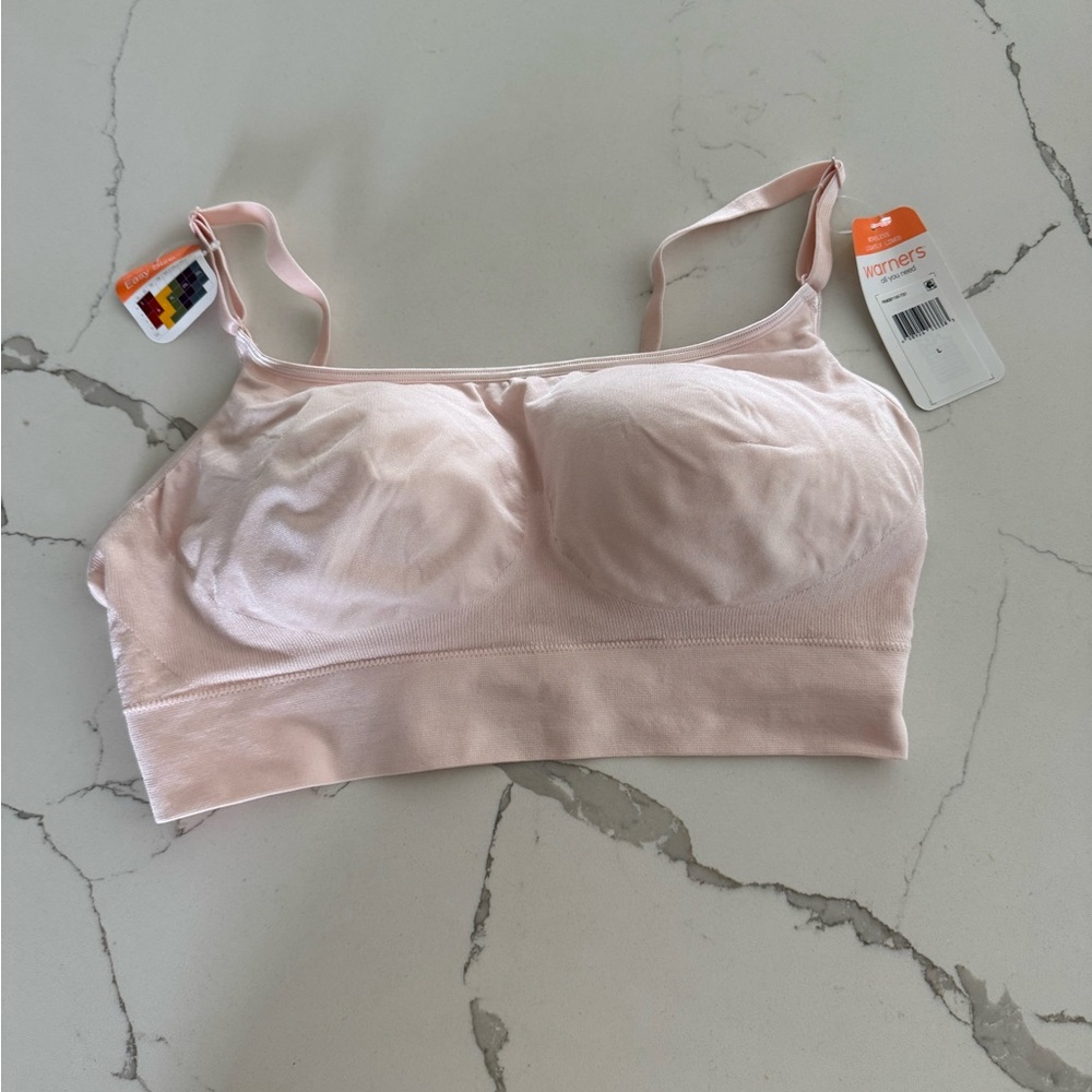 Warner's Pink Comfort Bra Seamless Wireless Design
